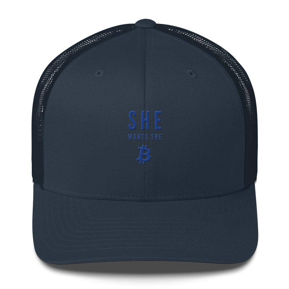 She Wants The Bitcoin Trucker Cap - InvestmenTees