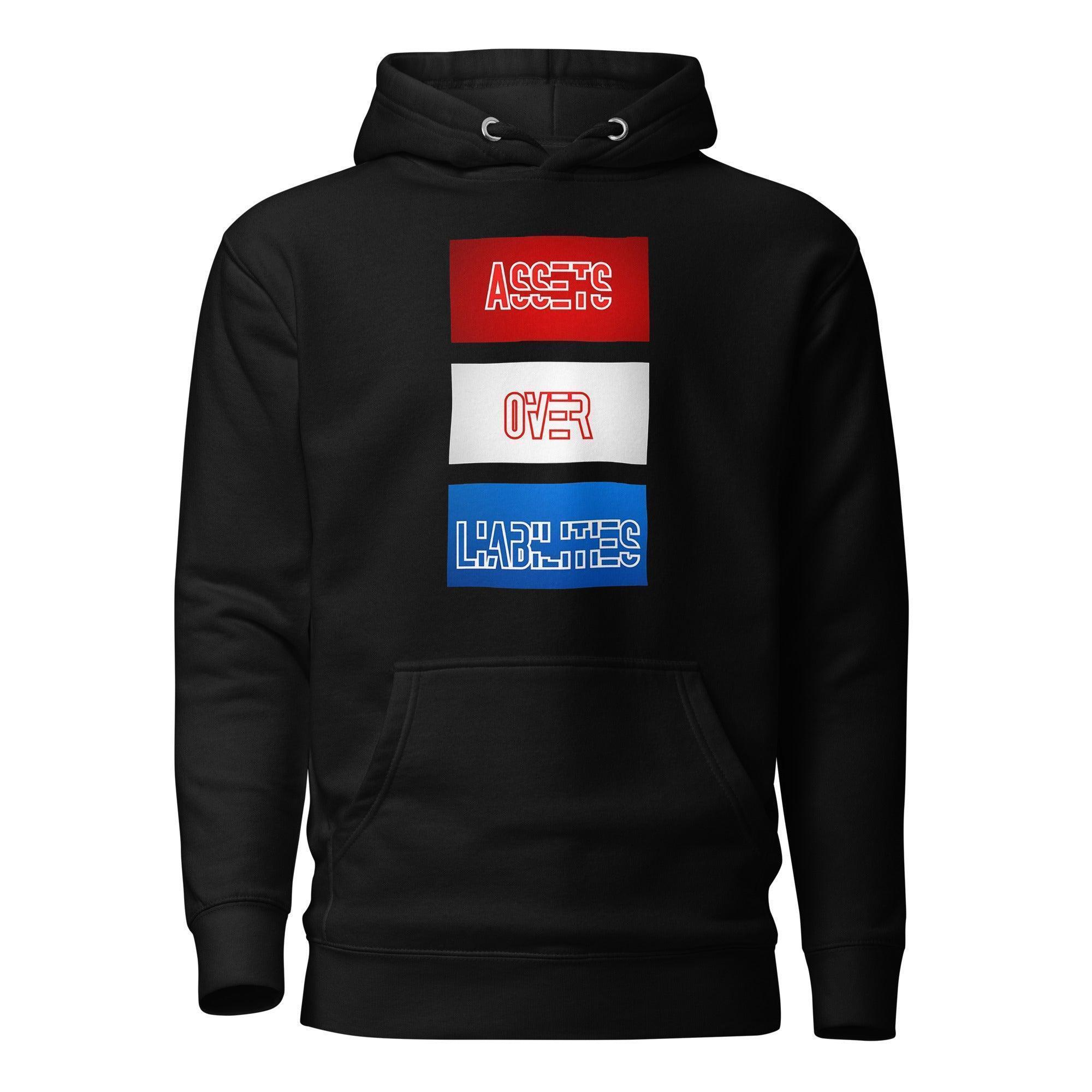 Assets Over Liabilities Stacked Pullover Hoodie - InvestmenTees