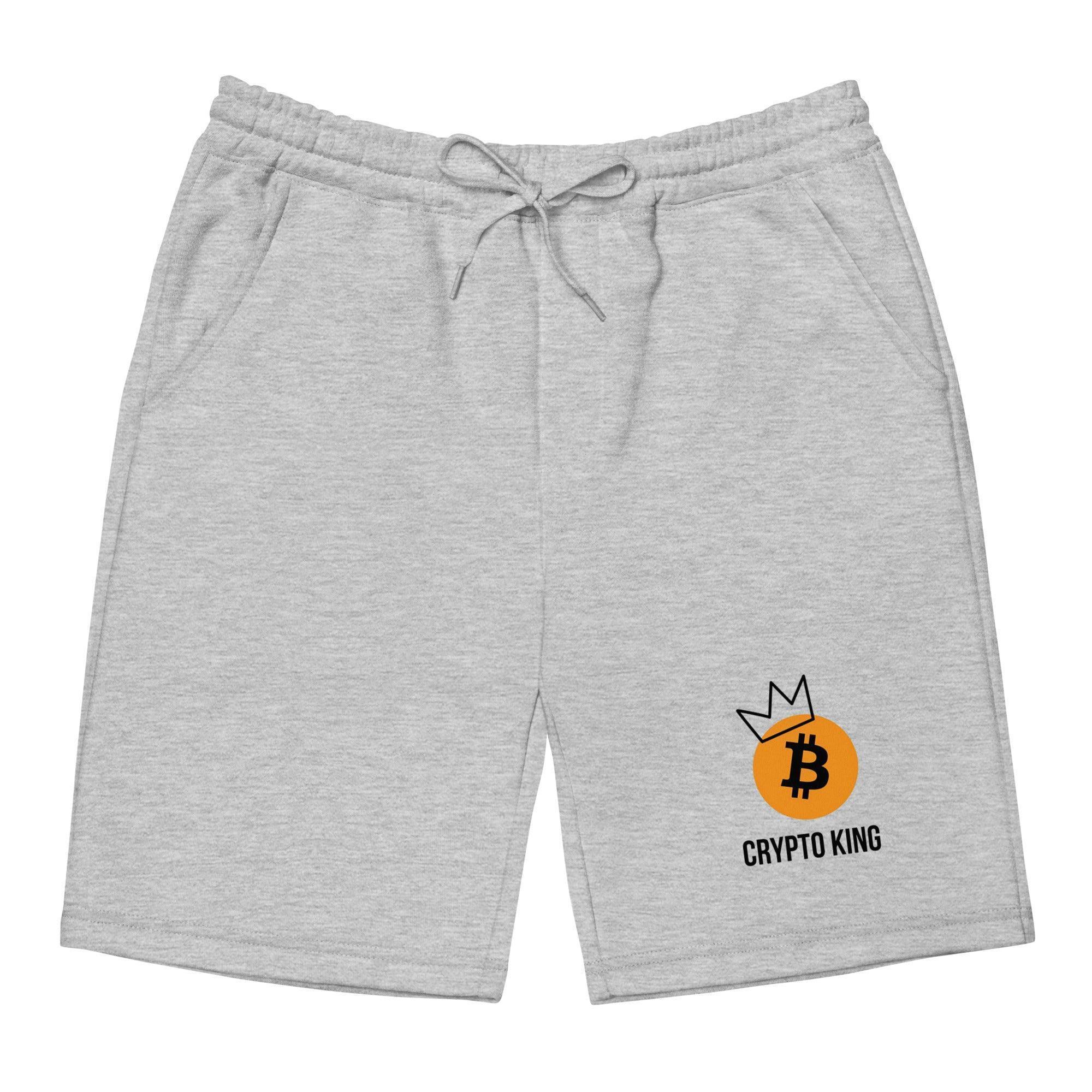 Bitcoin Crypto King Fleece Shorts - InvestmenTees