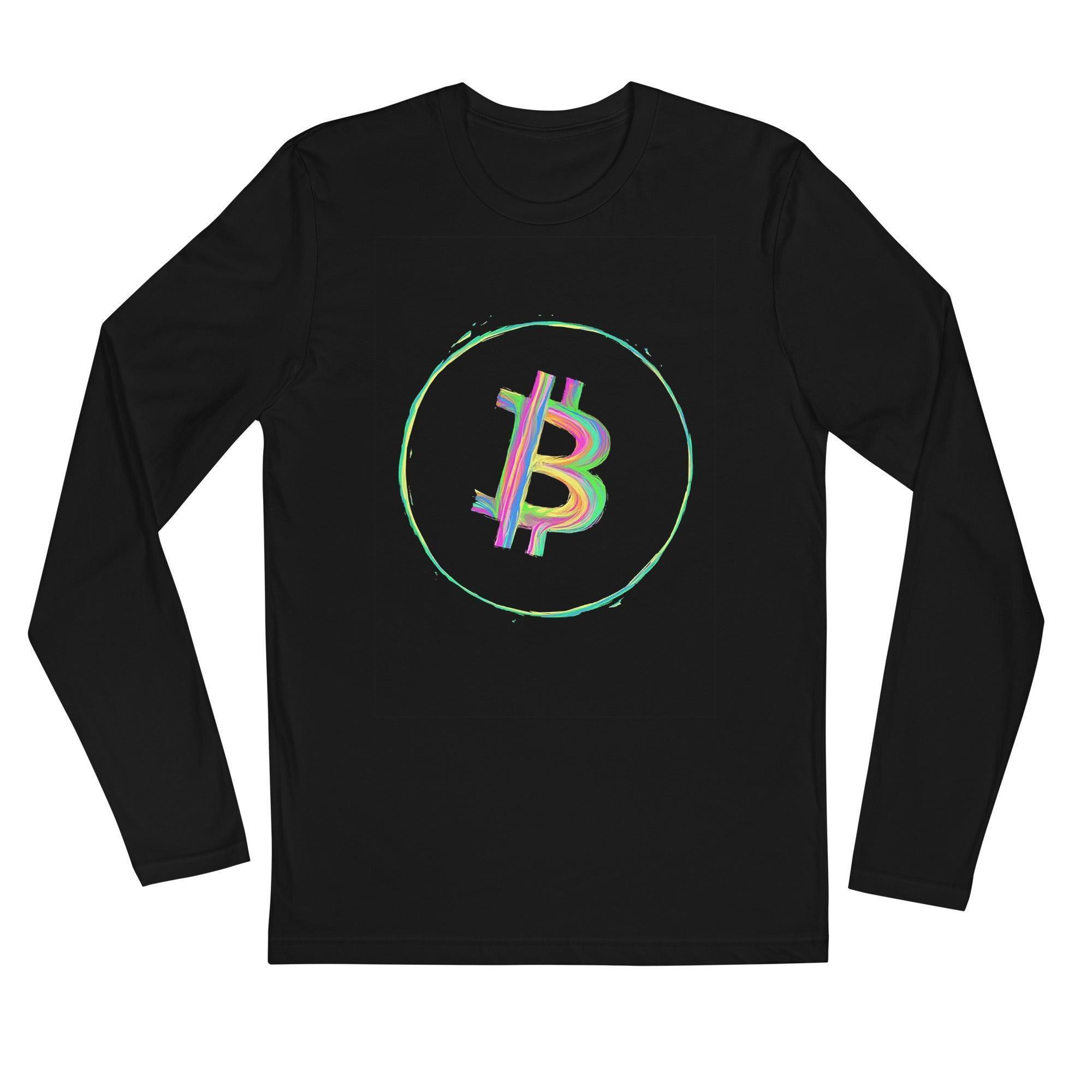 Bitcoin Neon Long Sleeve T-Shirt - InvestmenTees