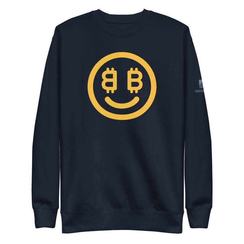 Bitcoin Smiley Sweatshirt - InvestmenTees