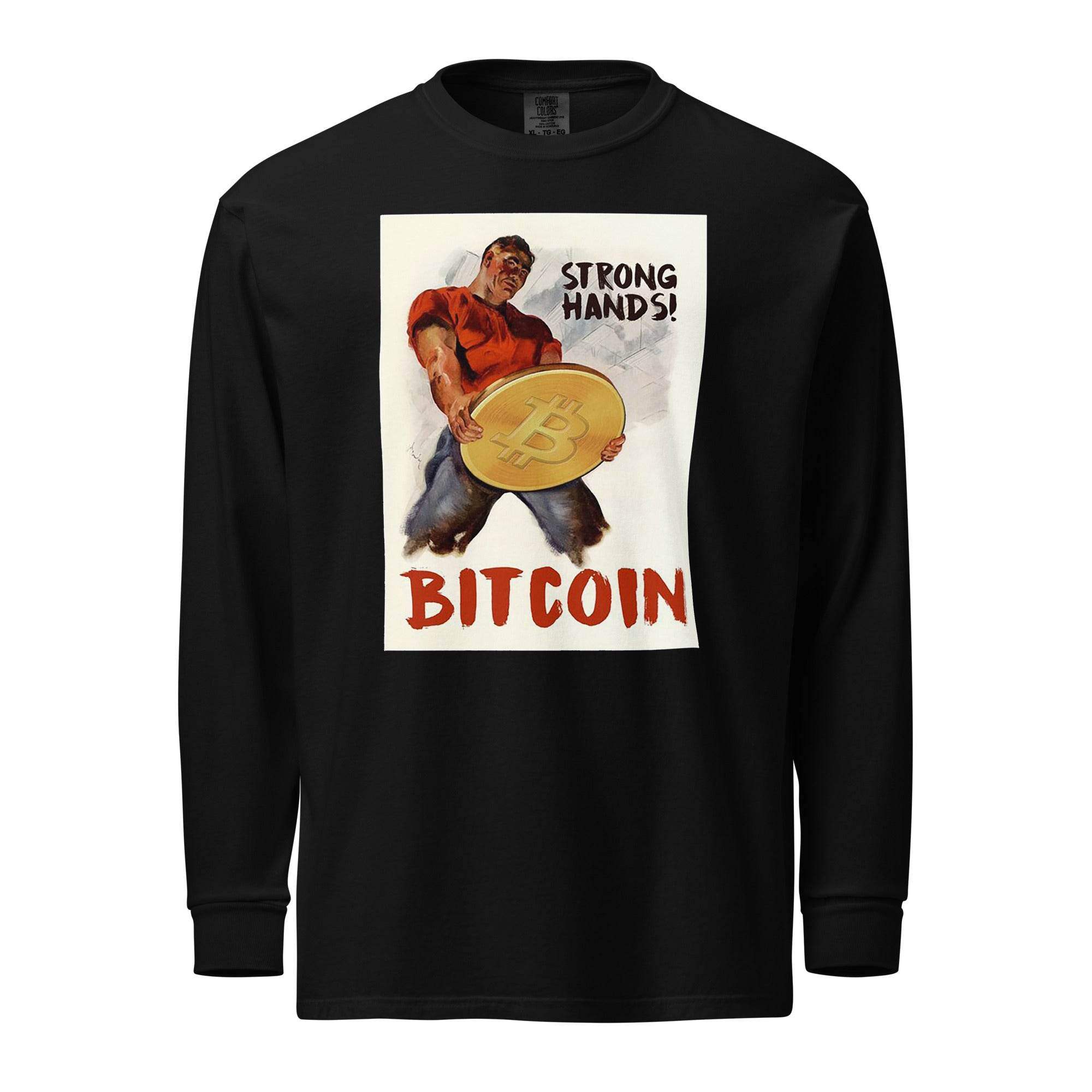 Bitcoin Strong Hands Long Sleeve T-Shirt - InvestmenTees