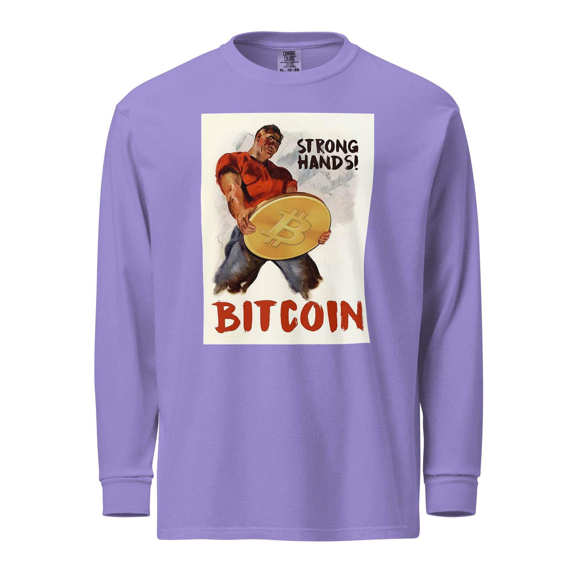 Bitcoin Strong Hands Long Sleeve T-Shirt - InvestmenTees