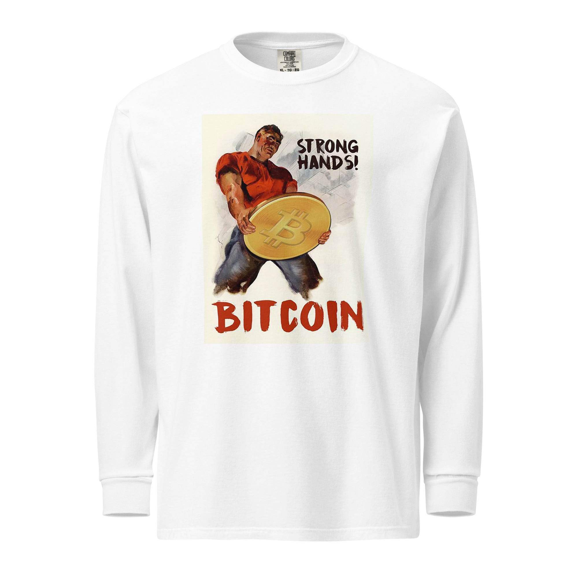 Bitcoin Strong Hands Long Sleeve T-Shirt - InvestmenTees