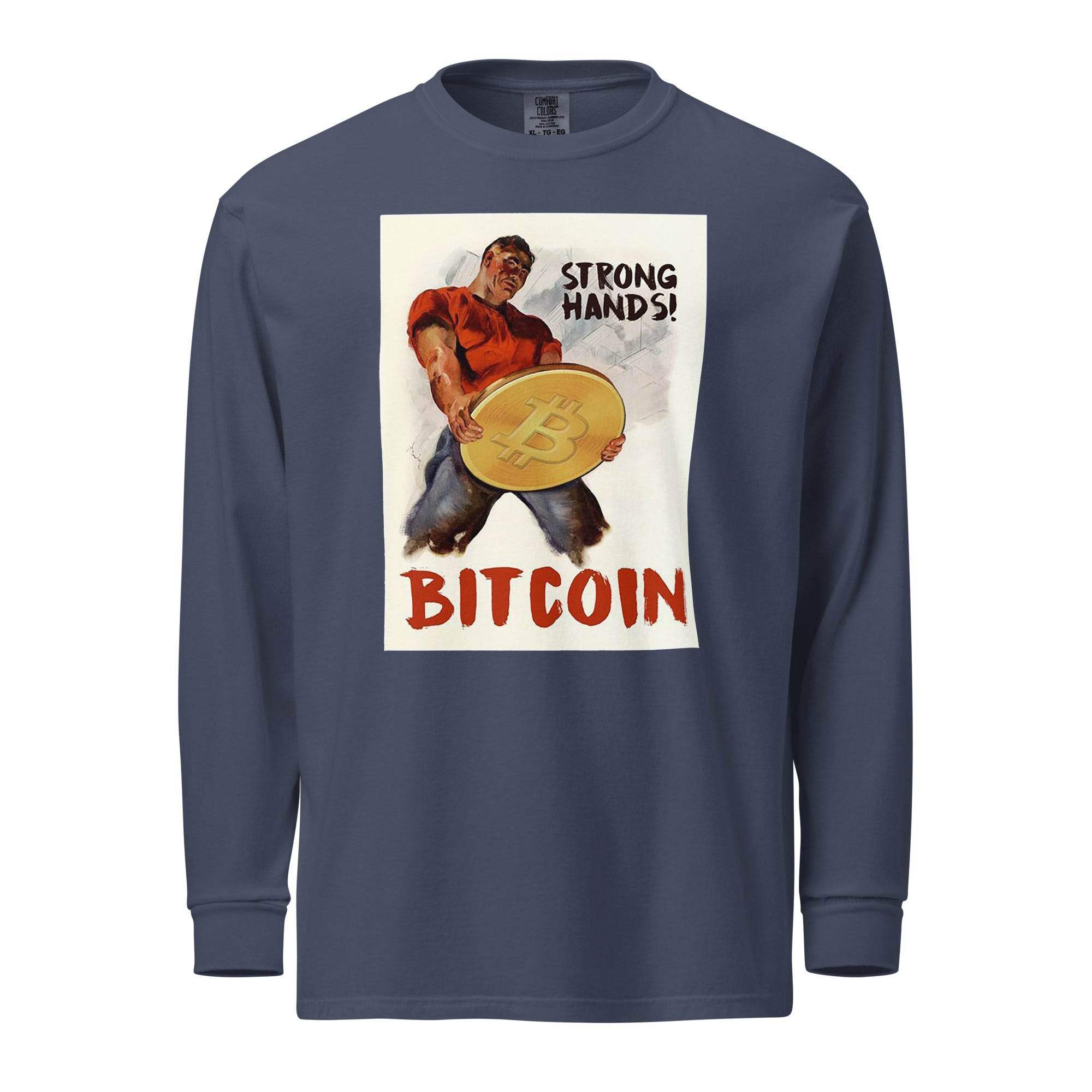 Bitcoin Strong Hands Long Sleeve T-Shirt - InvestmenTees