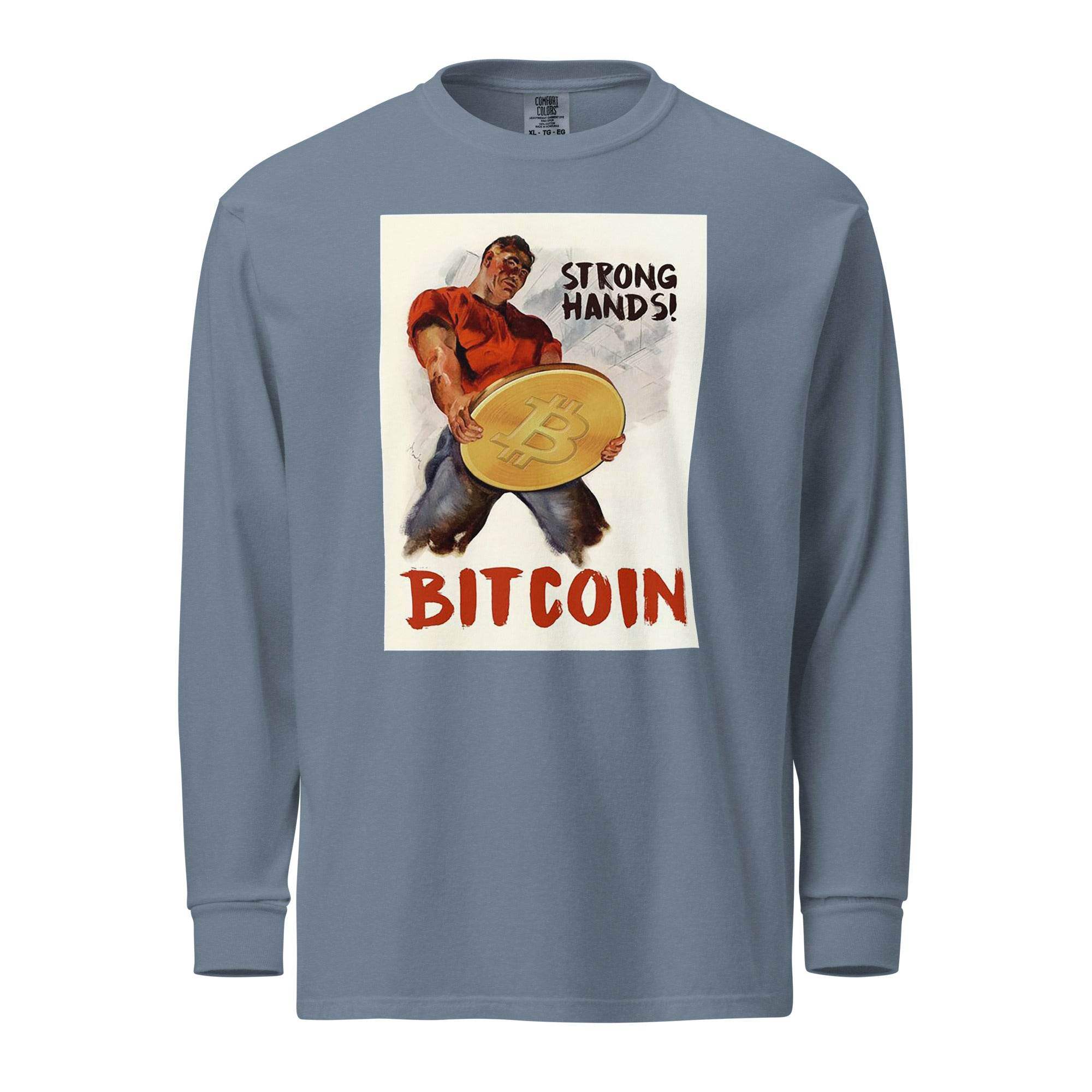 Bitcoin Strong Hands Long Sleeve T-Shirt - InvestmenTees