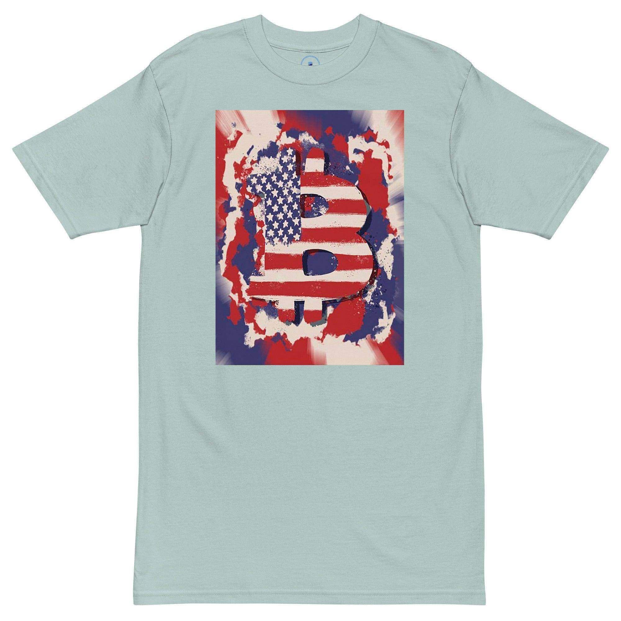 Bitcoin USA Flag Art T-Shirt - InvestmenTees