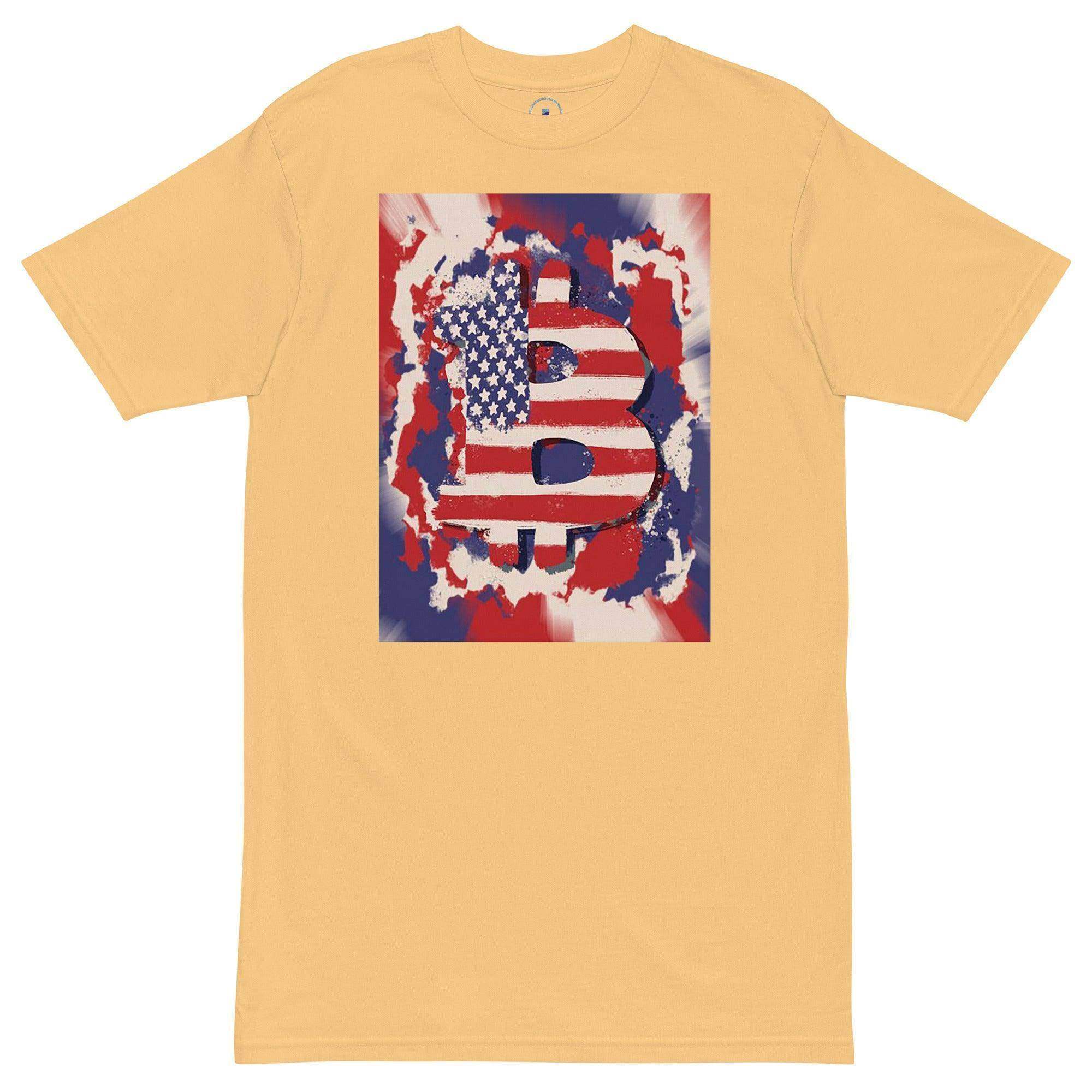 Bitcoin USA Flag Art T-Shirt - InvestmenTees