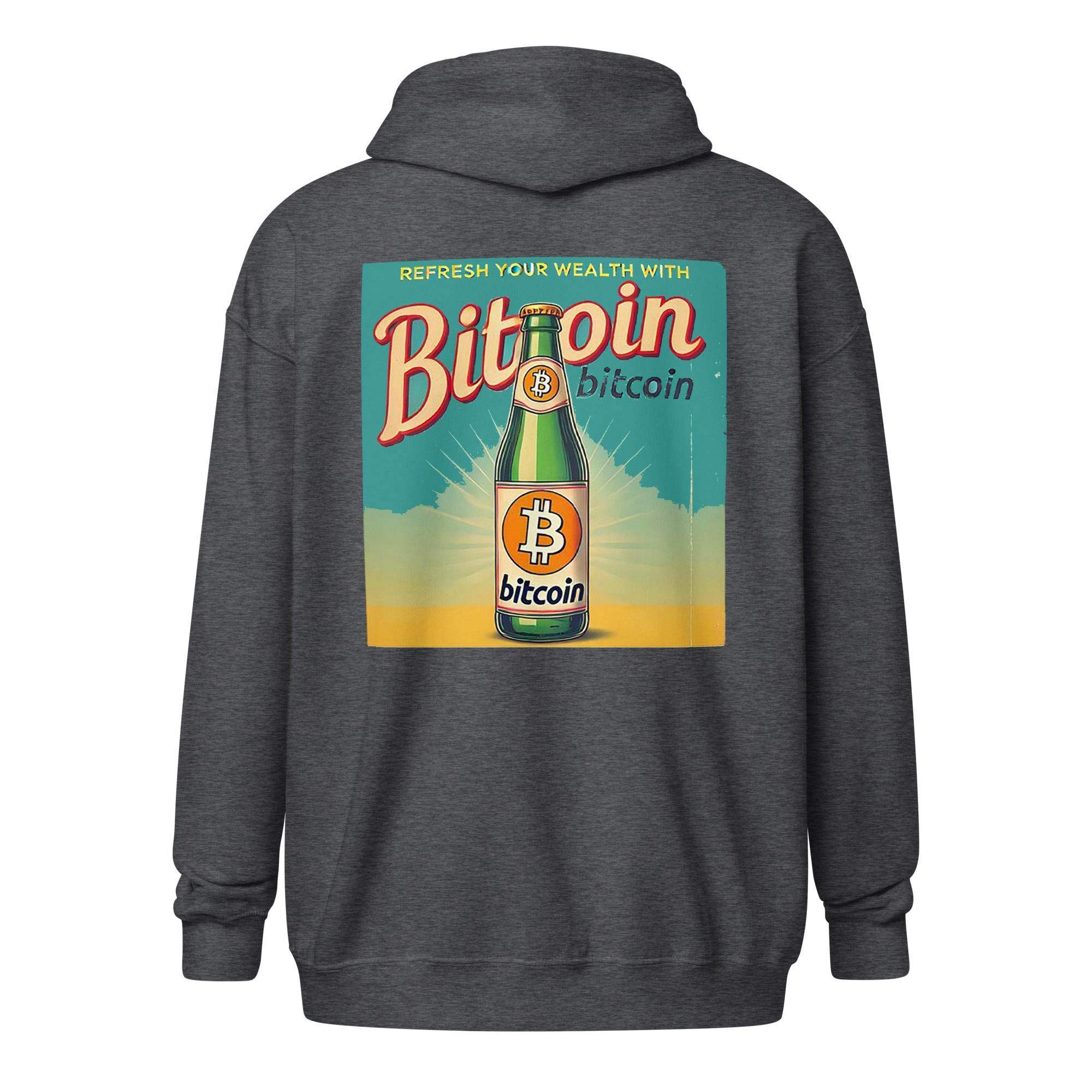 Bitcoin Wealth Zip Up Hoodie - InvestmenTees