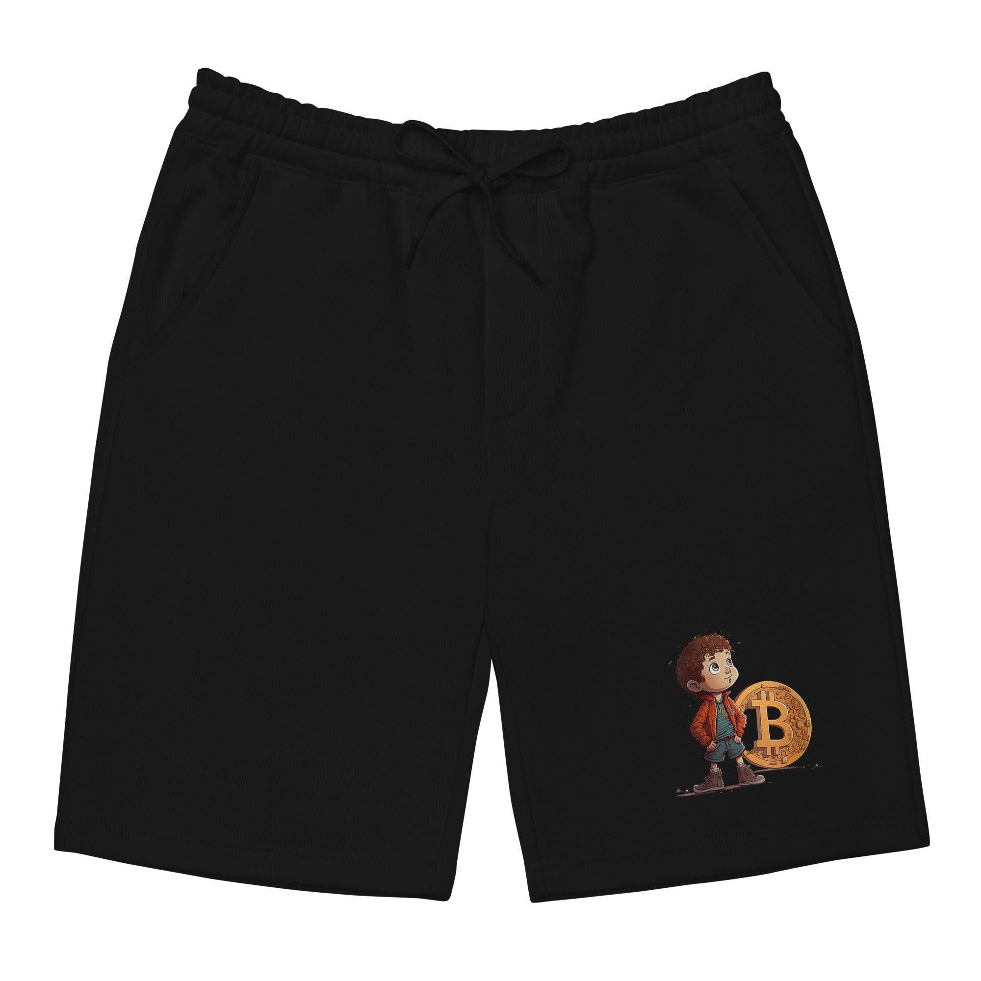 Bitcoin Young Boy Fleece Shorts - InvestmenTees