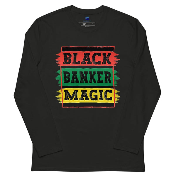Black Banker Magic Long Sleeve T-Shirt - InvestmenTees