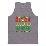 Black Educated Banker Tank Top - InvestmenTees