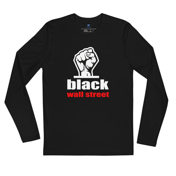 Black Wall Street Fist Long Sleeve T-Shirt - InvestmenTees