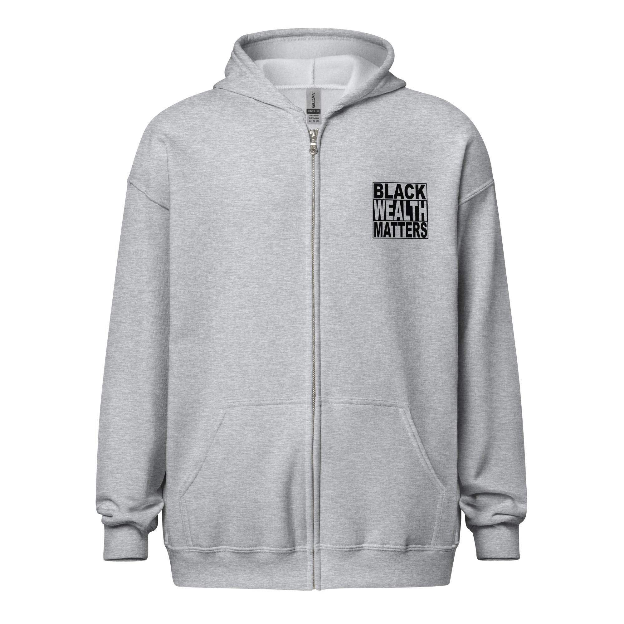 Black Wall Street Zip Up Hoodie - InvestmenTees