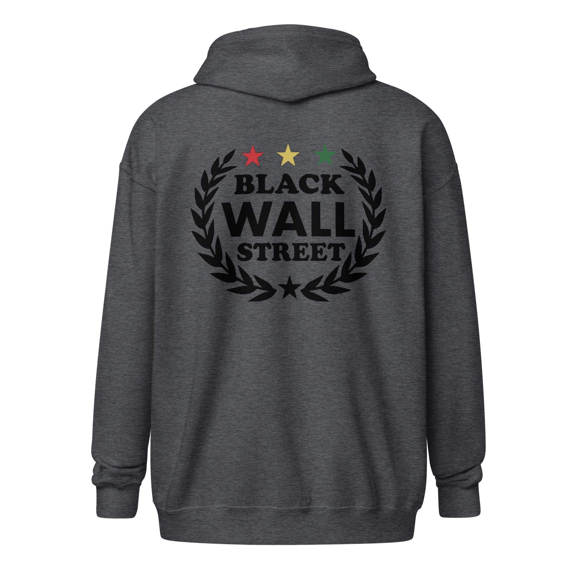 Black Wall Street Zip Up Hoodie - InvestmenTees