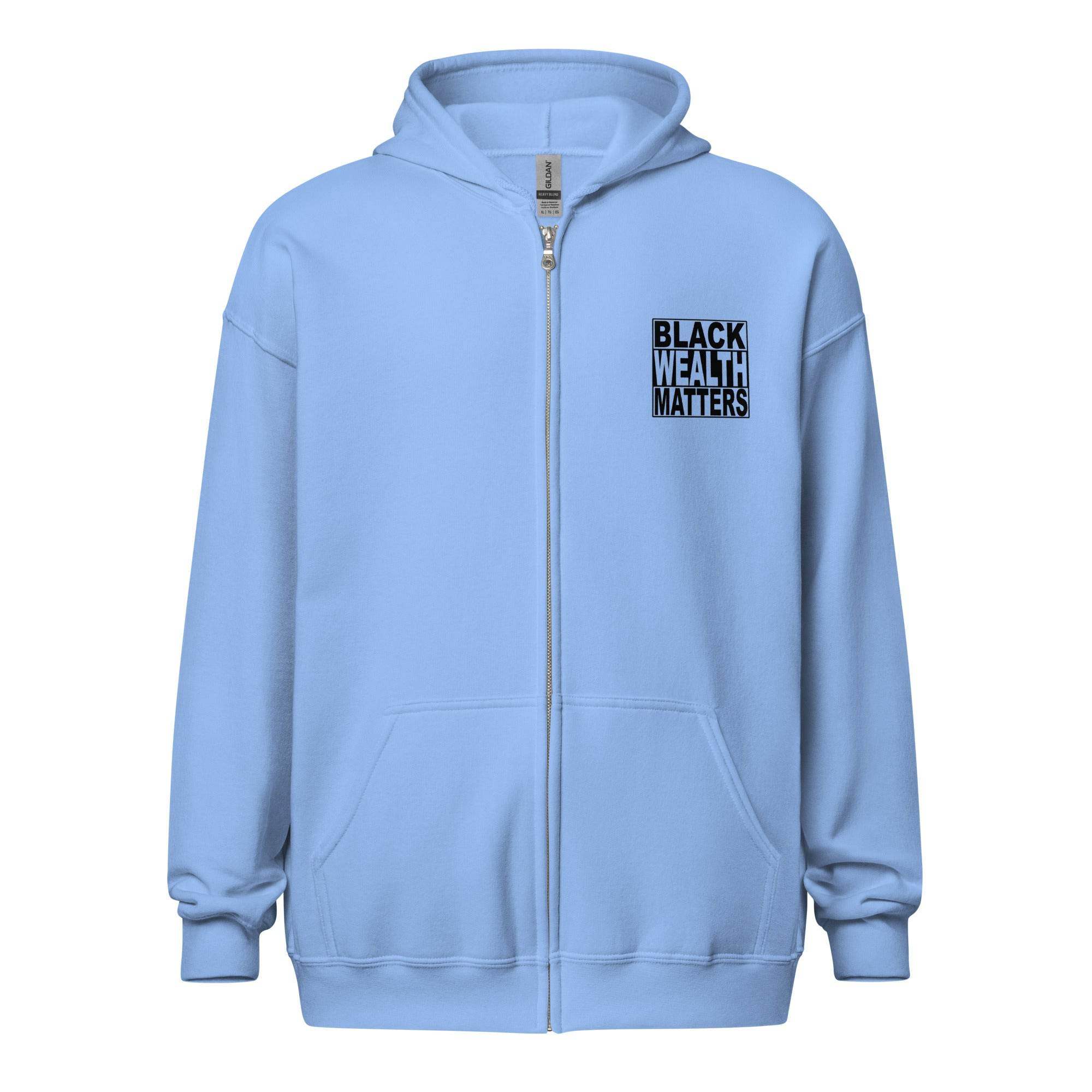 Black Wall Street Zip Up Hoodie - InvestmenTees