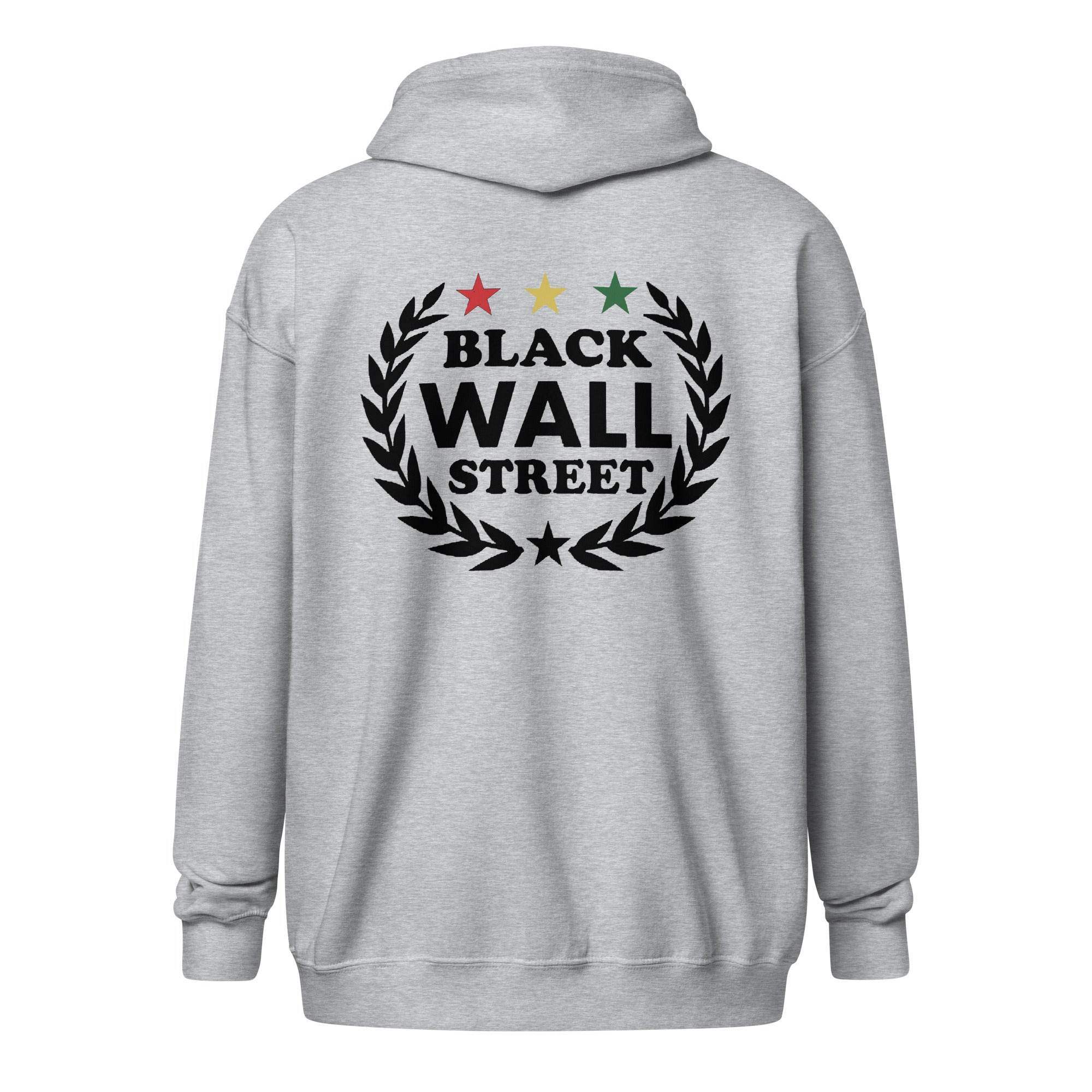 Black Wall Street Zip Up Hoodie - InvestmenTees