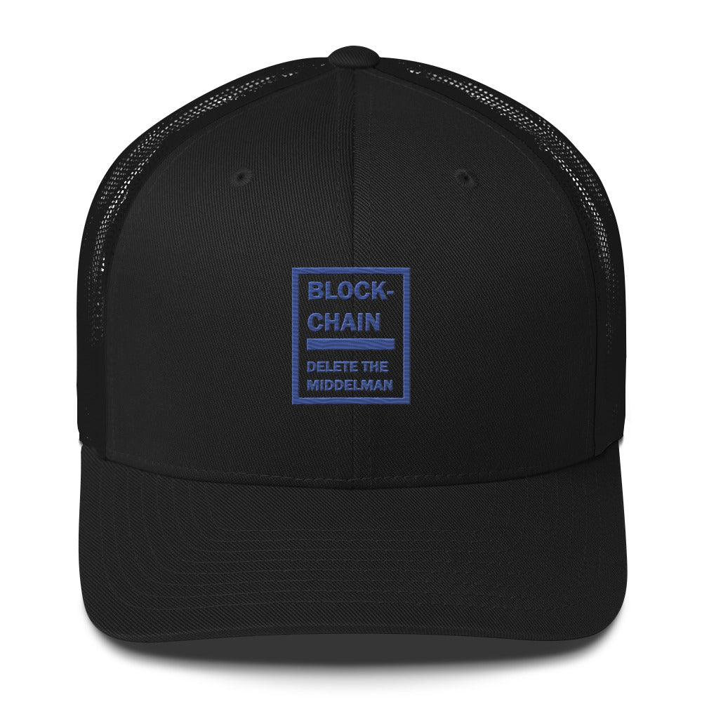 Blockchain Middleman Trucker Cap - InvestmenTees