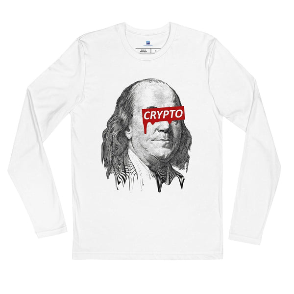 CRYPTO Benjamin Franklin Long Sleeve T-Shirt - InvestmenTees