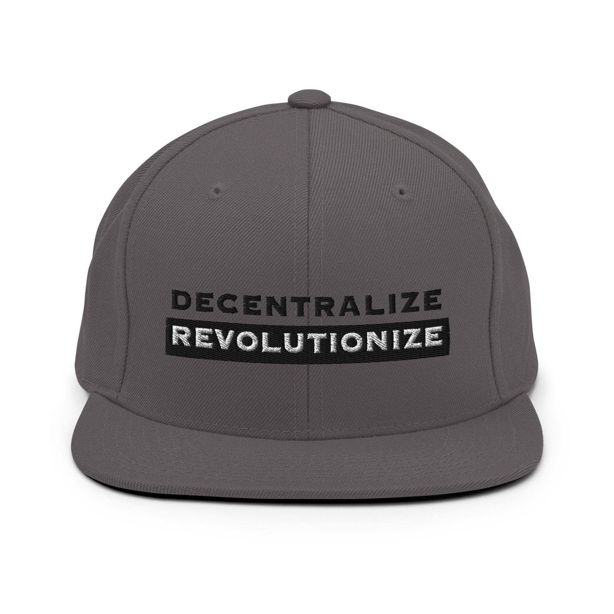 Decentralize | Revolutionize Snapback Hat - InvestmenTees