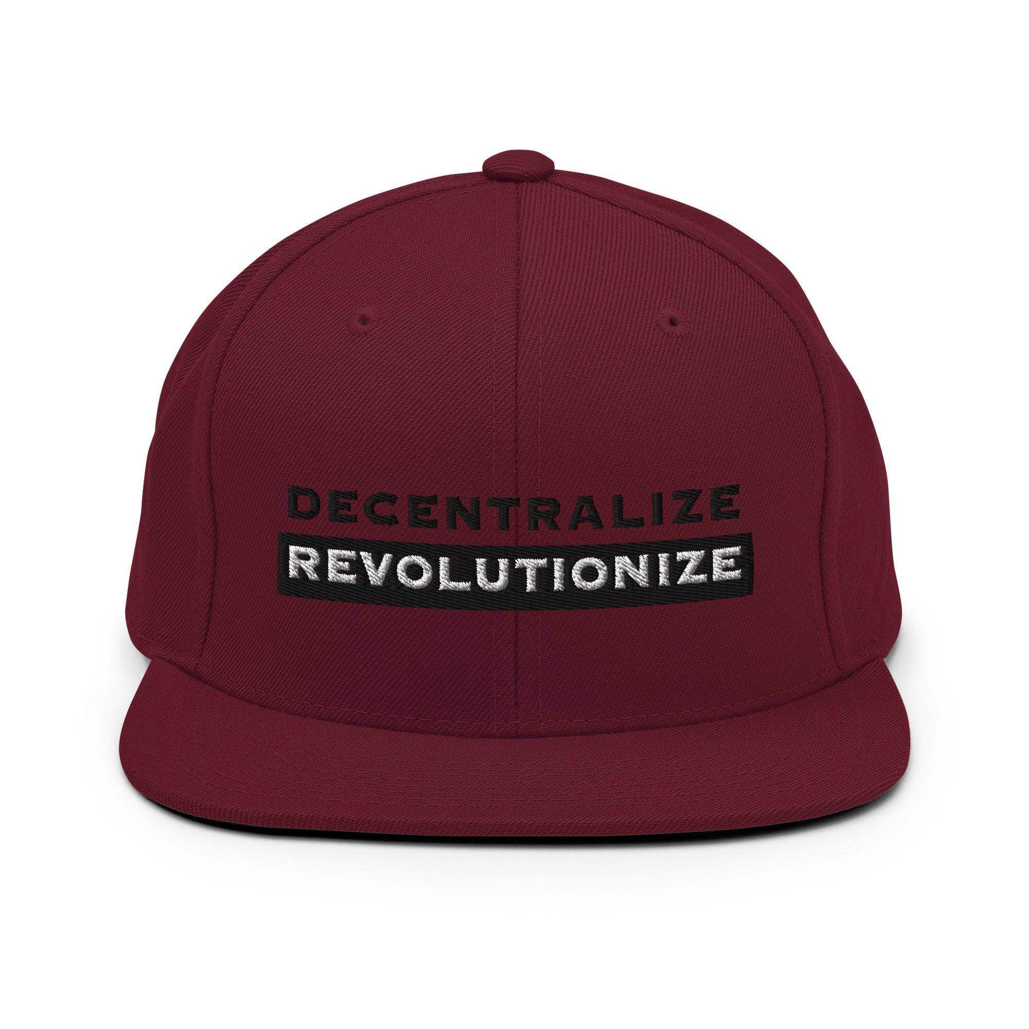 Decentralize | Revolutionize Snapback Hat - InvestmenTees