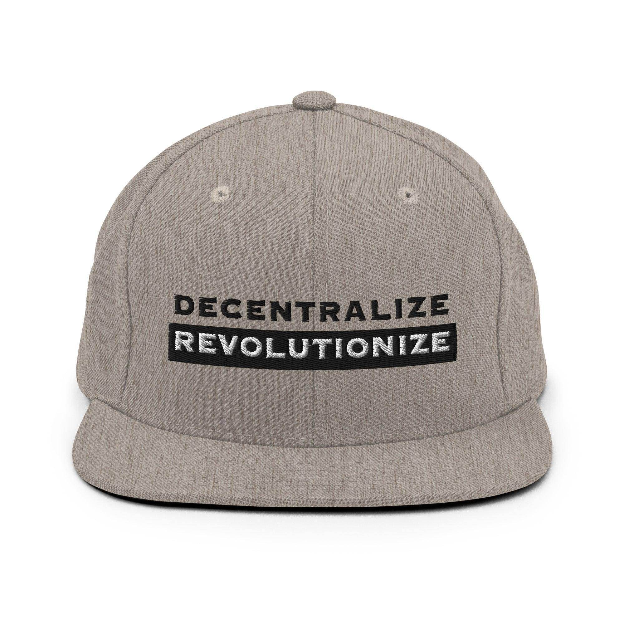 Decentralize | Revolutionize Snapback Hat - InvestmenTees