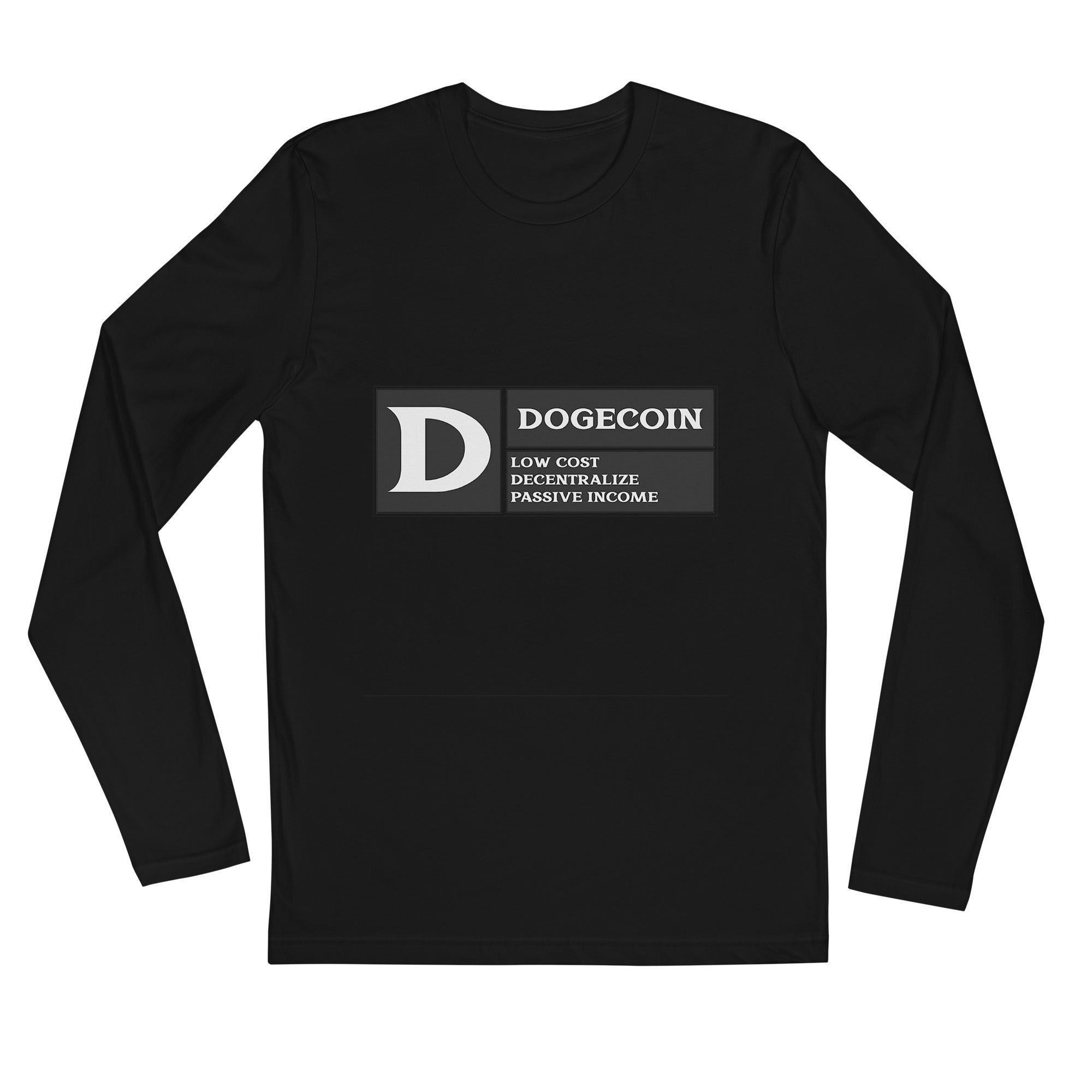 DogeCoin Label Long Sleeve T-Shirt - InvestmenTees