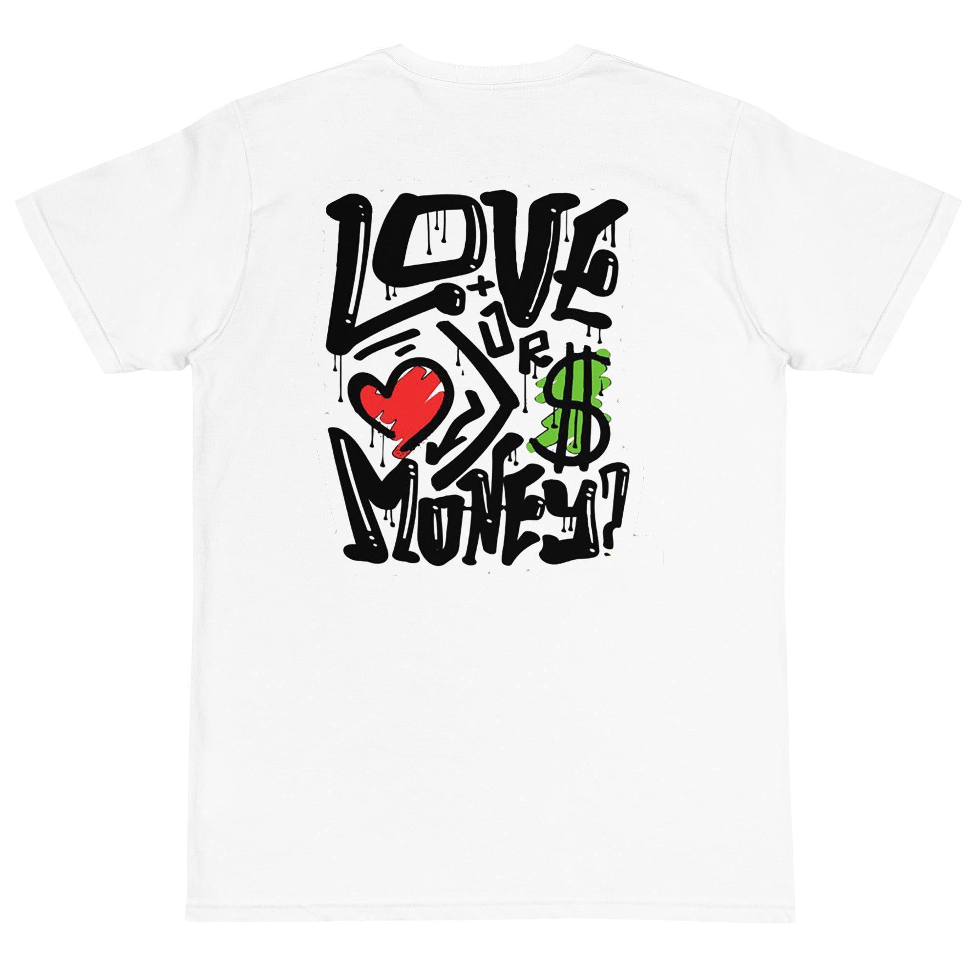 Finance | Love Or Money Art T-Shirt - InvestmenTees