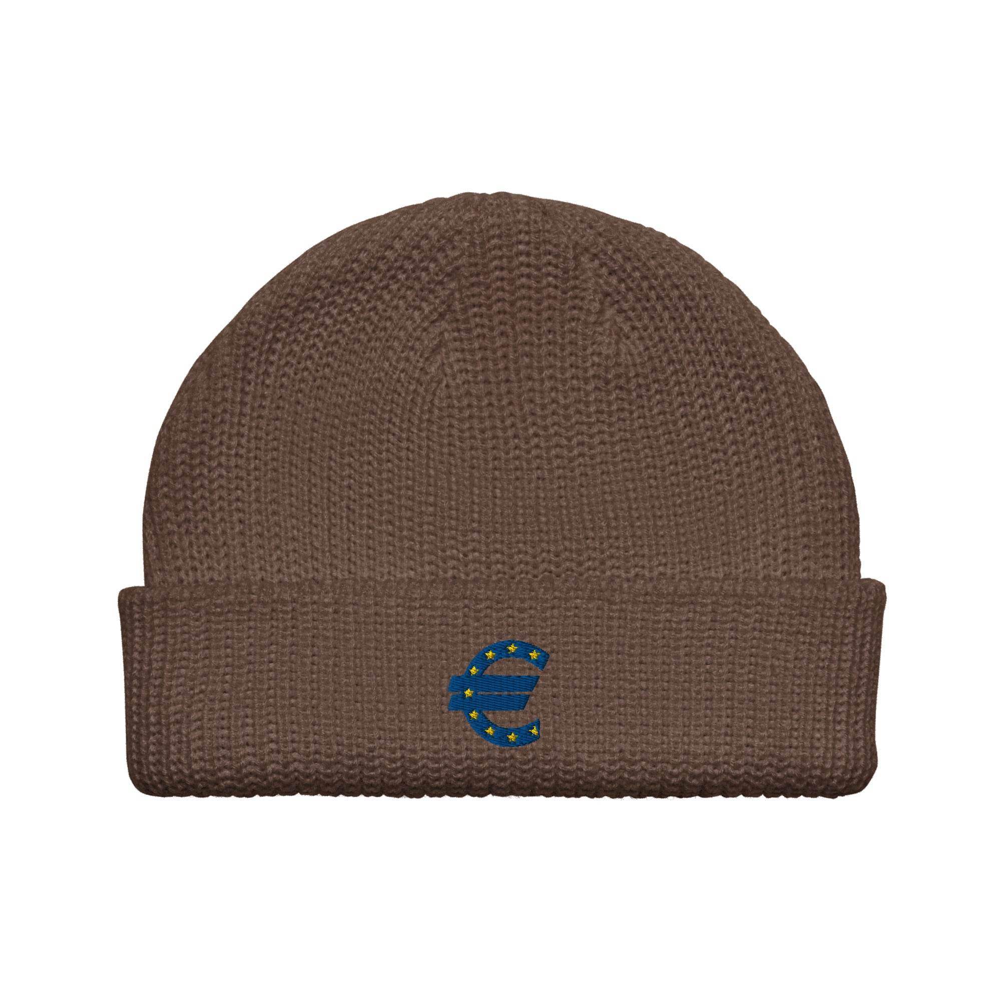 Front The Euro Currency Beanie - InvestmenTees