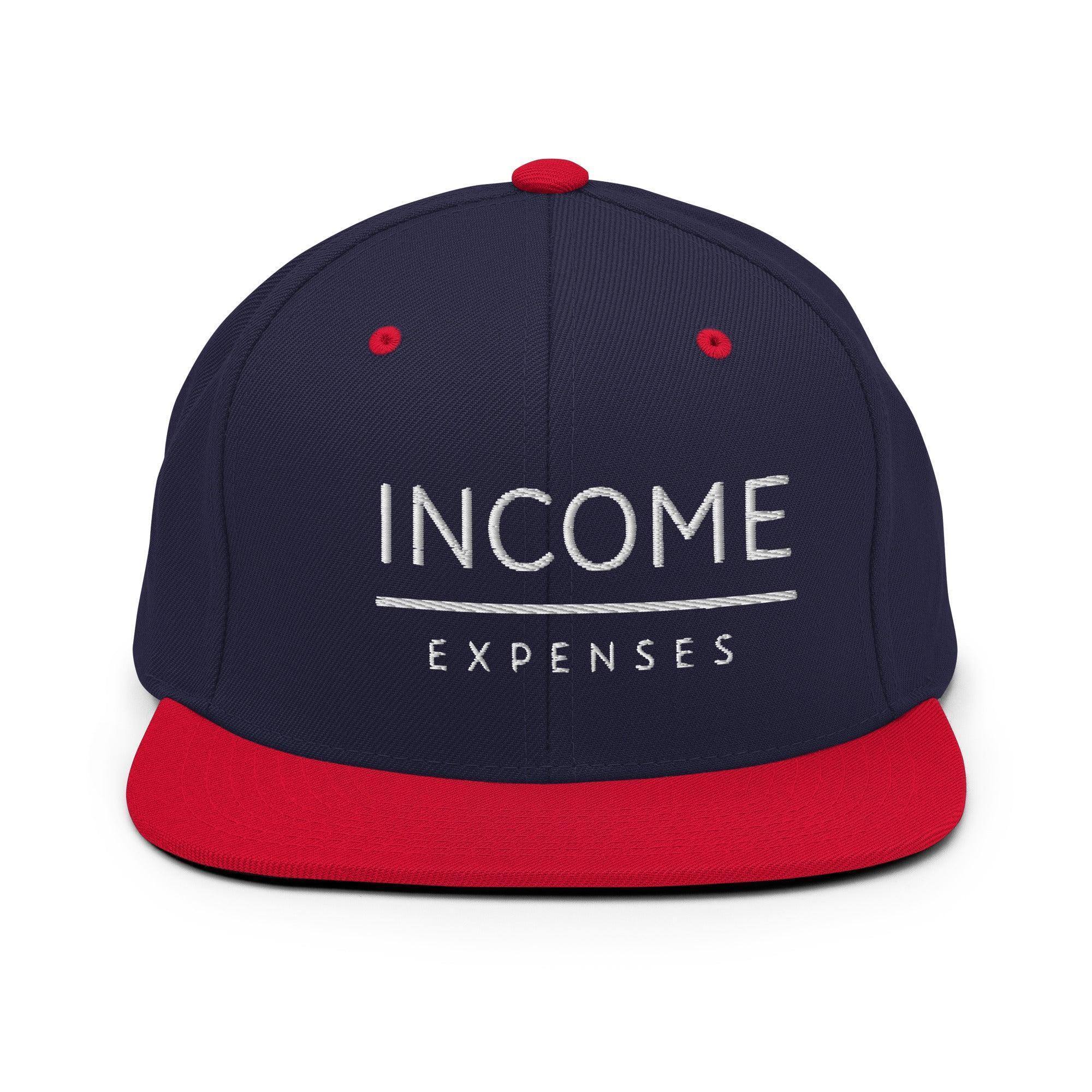 Income Over Expenses | Finance Snapback Hat - InvestmenTees