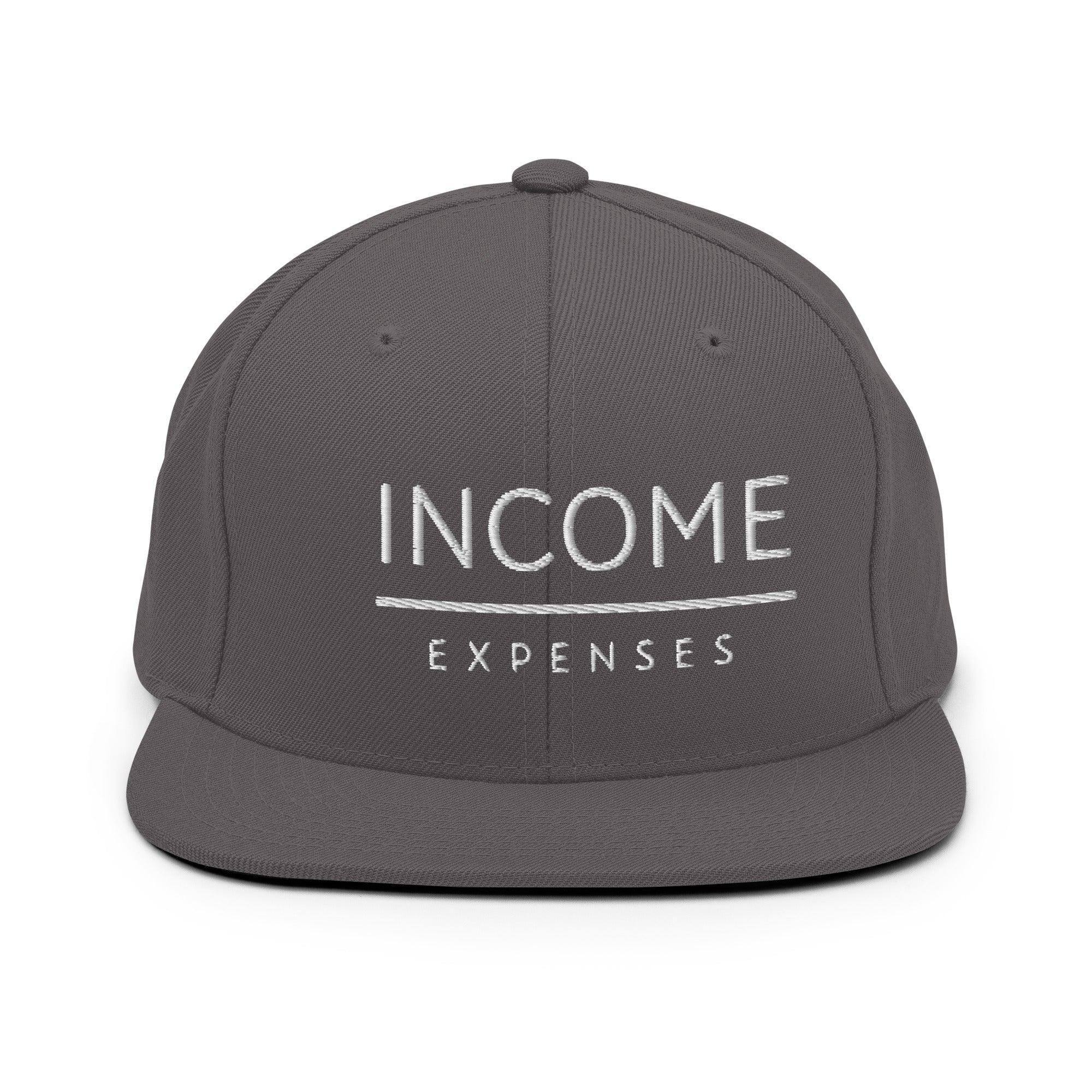 Income Over Expenses | Finance Snapback Hat - InvestmenTees