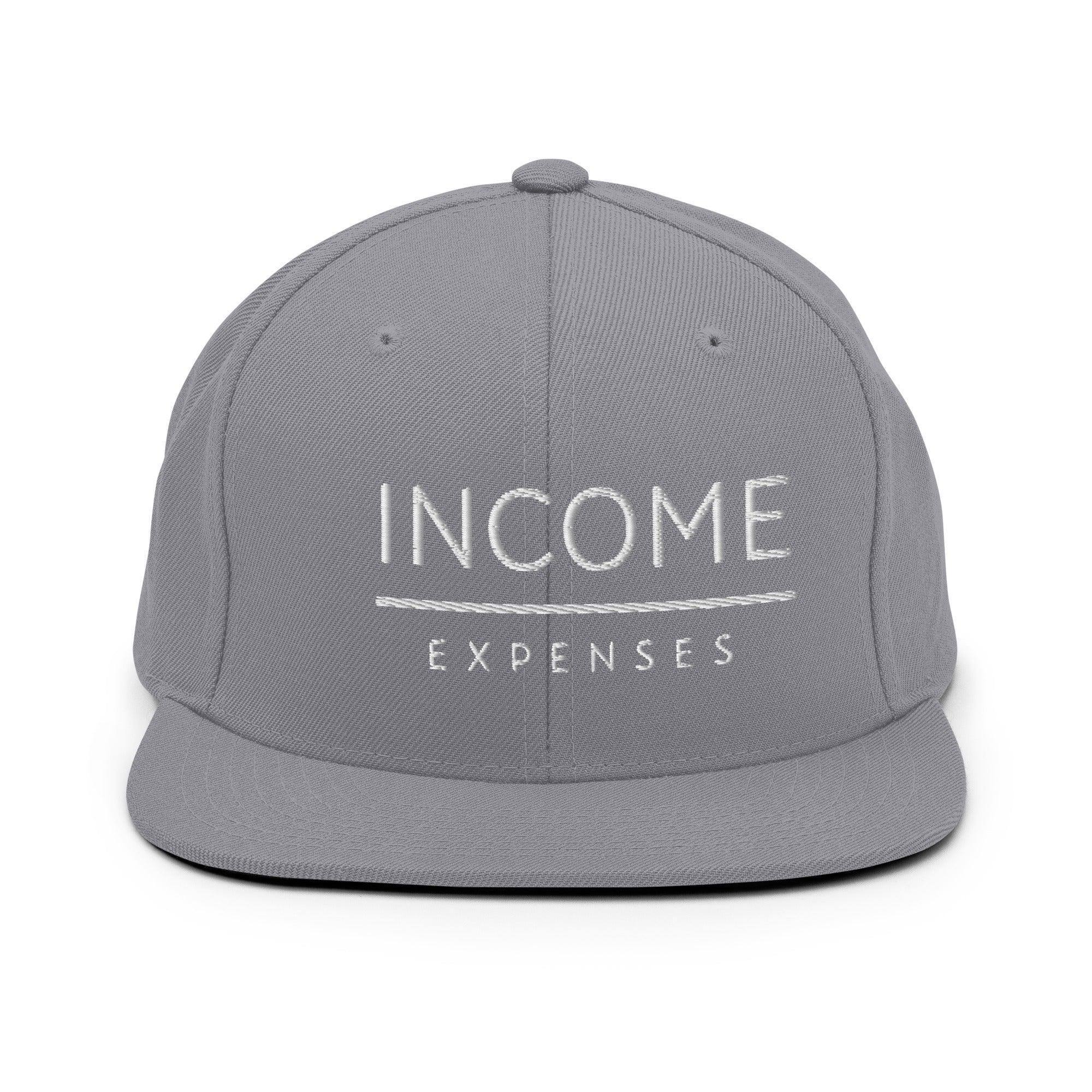 Income Over Expenses | Finance Snapback Hat - InvestmenTees