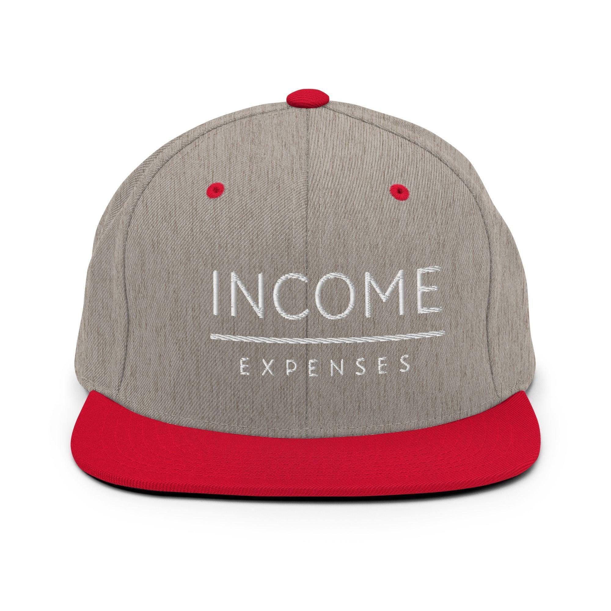 Income Over Expenses | Finance Snapback Hat - InvestmenTees