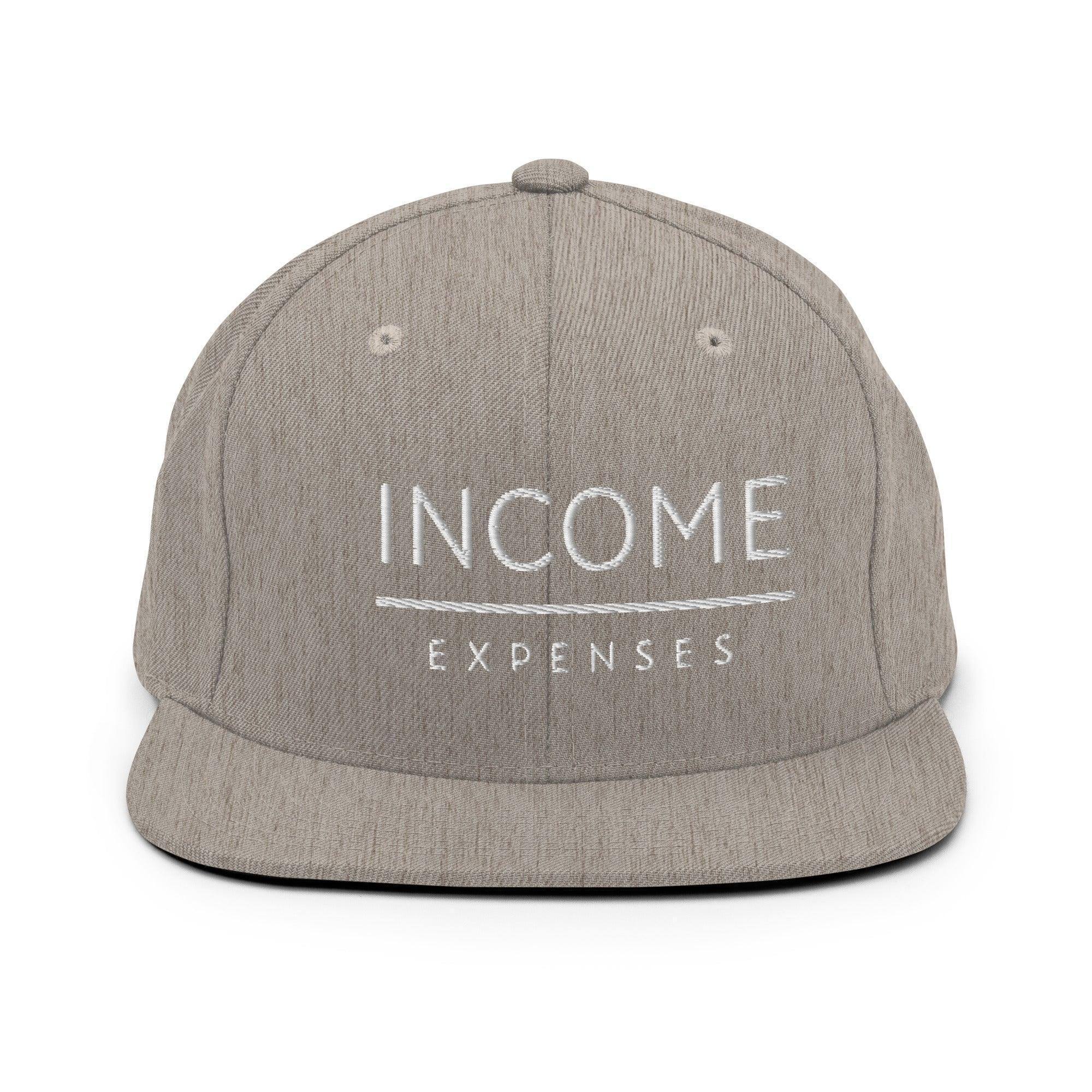 Income Over Expenses | Finance Snapback Hat - InvestmenTees