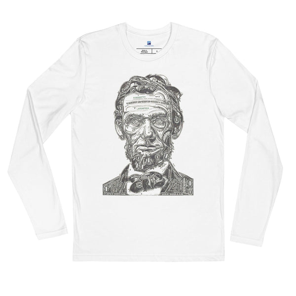 Lincoln Money Art Long Sleeve T-Shirt - InvestmenTees