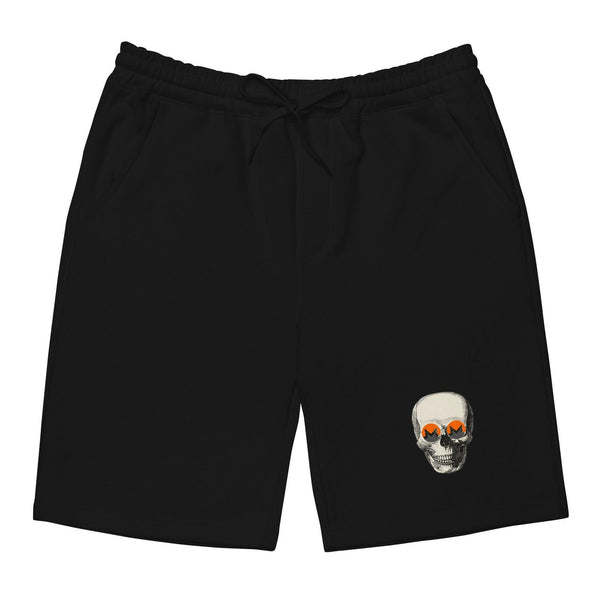 Monero Coin Skull Fleece Shorts - InvestmenTees