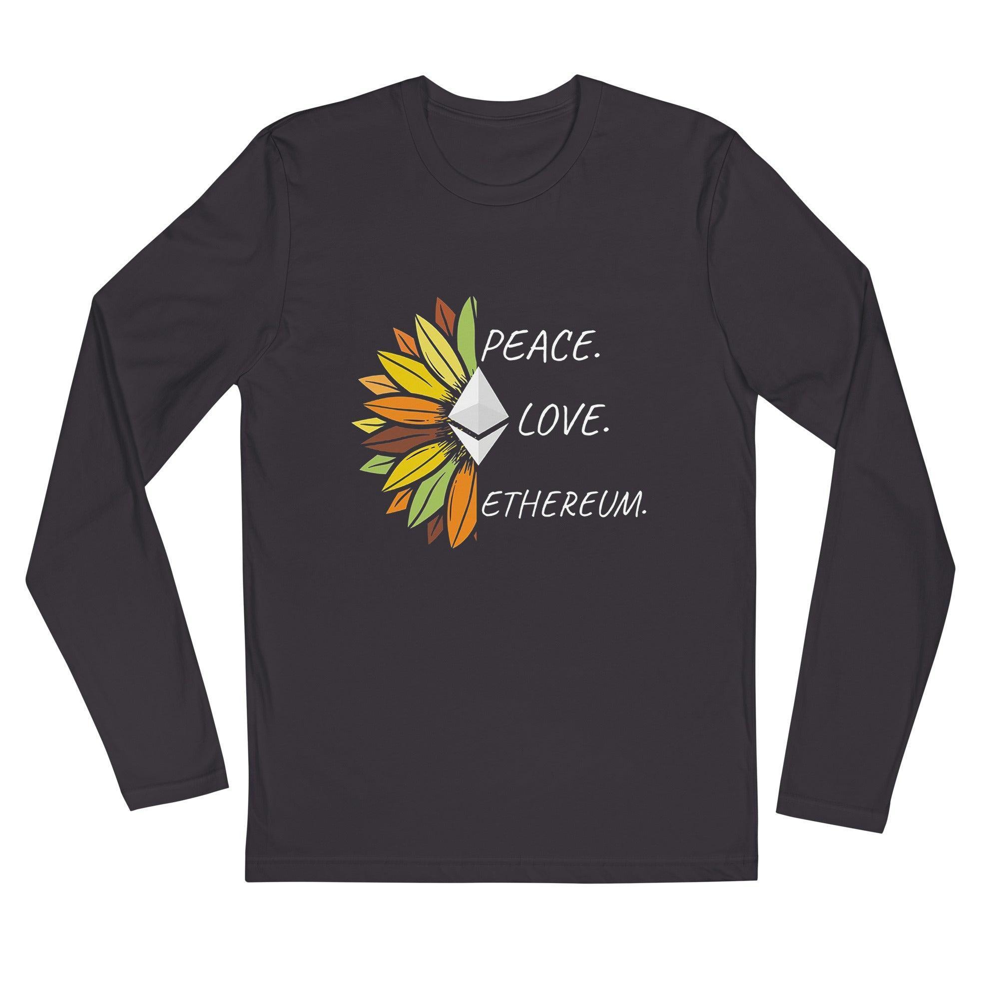 Peace Love Ethereum Long Sleeve T-Shirt - InvestmenTees
