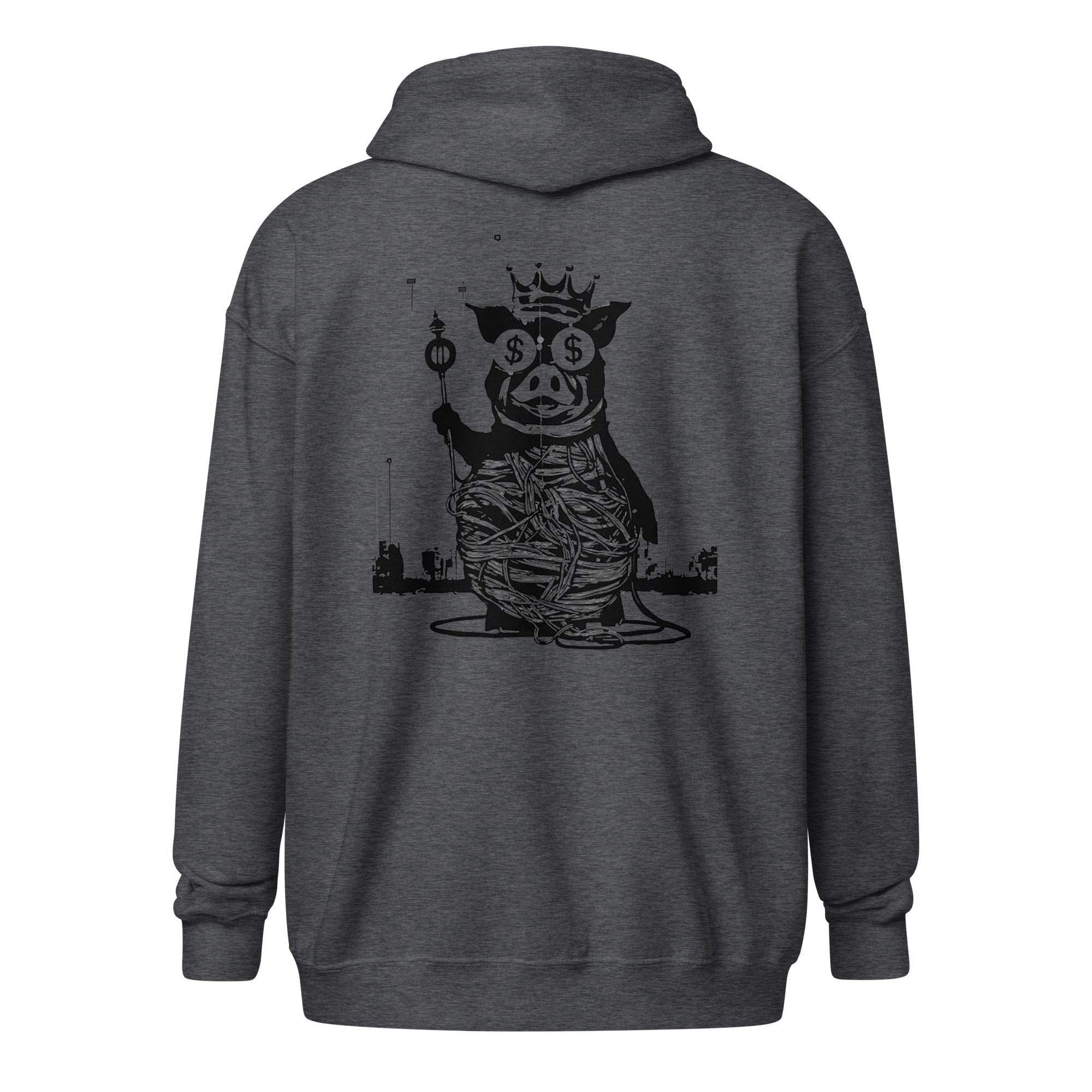 Rich Pig Zip Up Hoodie - InvestmenTees