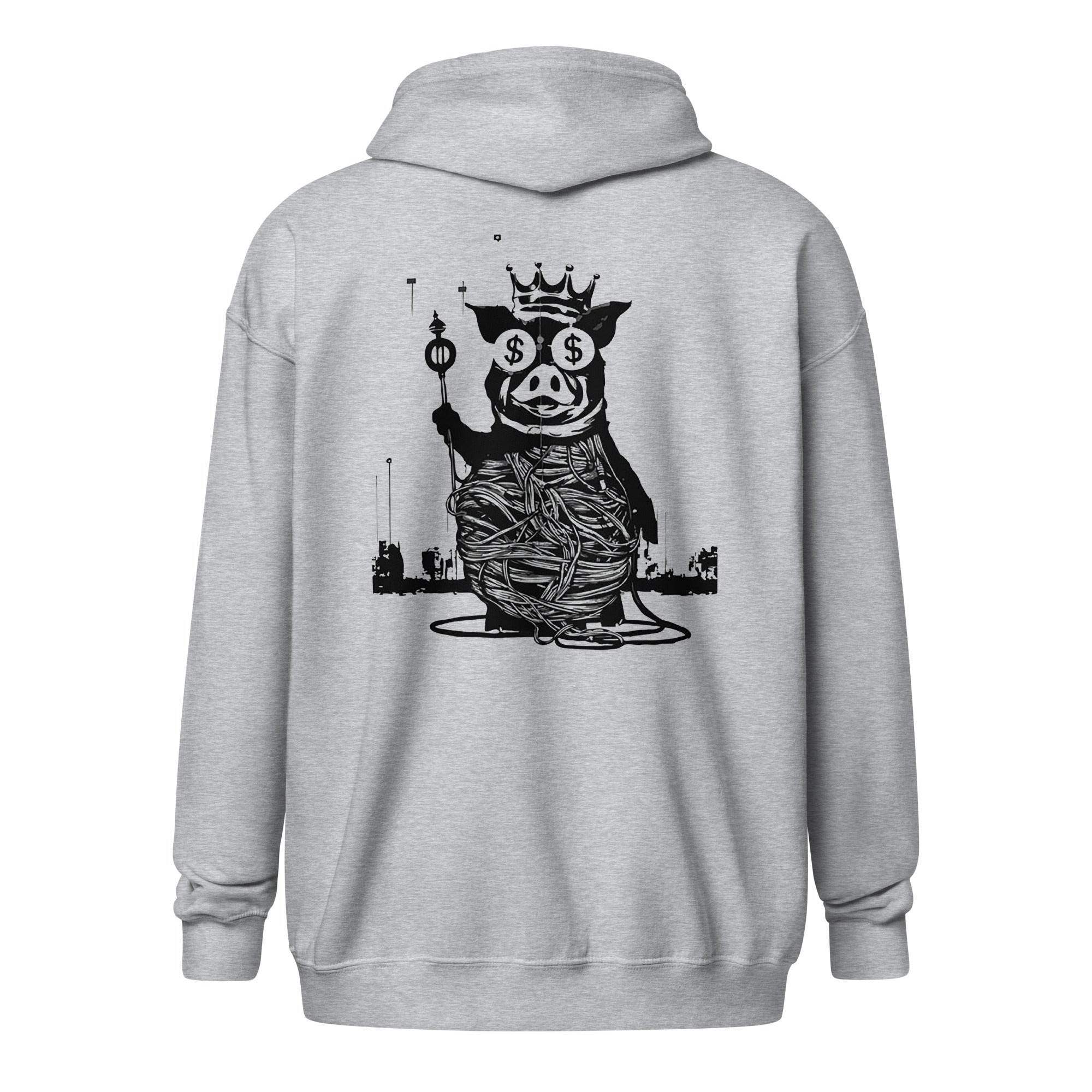 Rich Pig Zip Up Hoodie - InvestmenTees