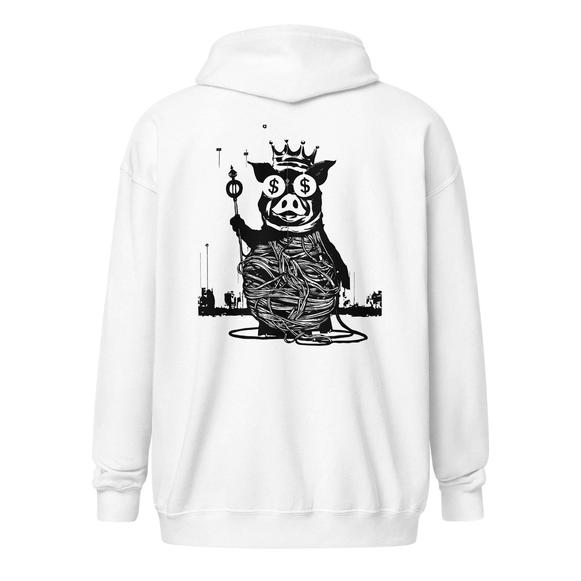 Rich Pig Zip Up Hoodie - InvestmenTees