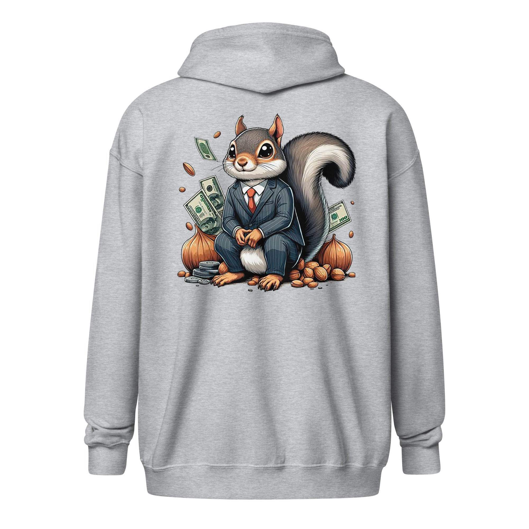 Rich Squirrel Zip Up Hoodie - InvestmenTees