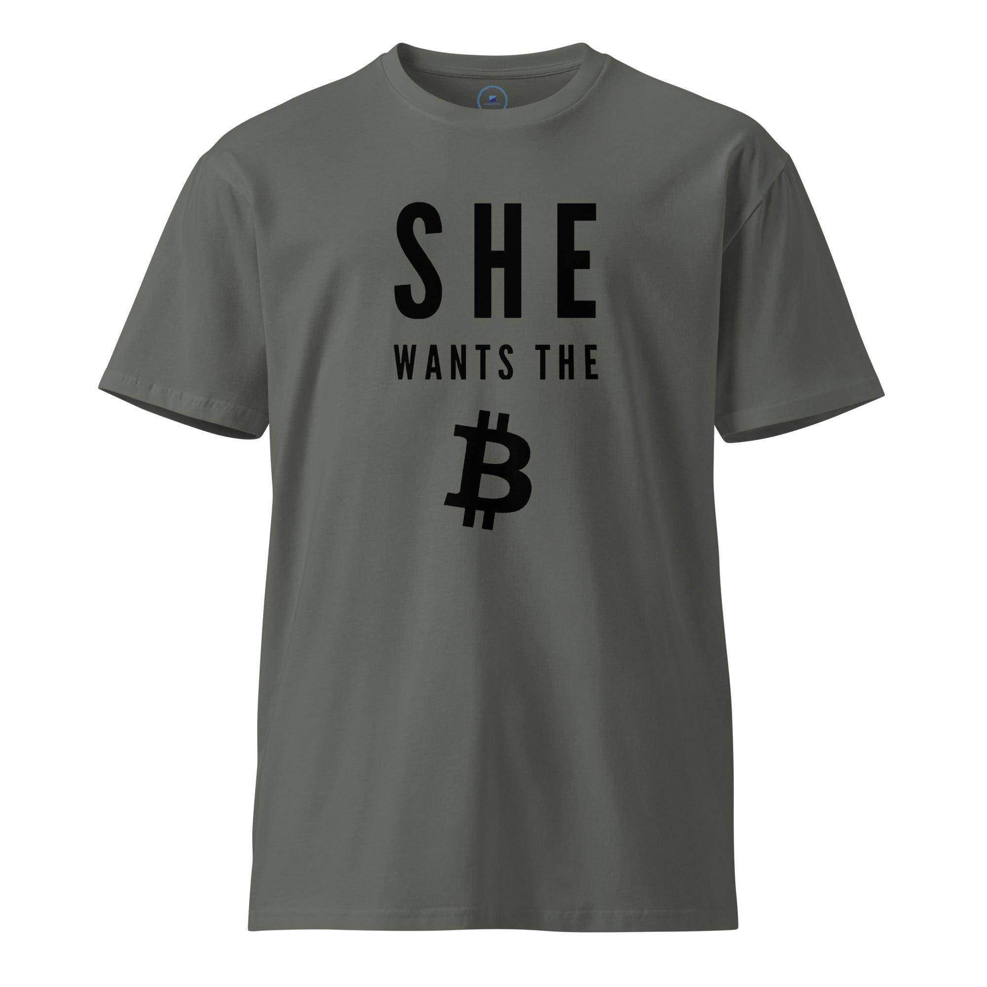 She Wants The Bitcoin T-Shirt - InvestmenTees