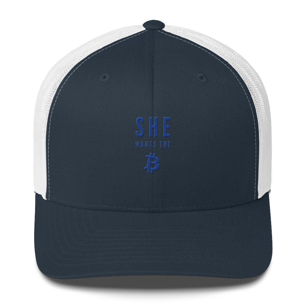 She Wants The Bitcoin Trucker Cap - InvestmenTees