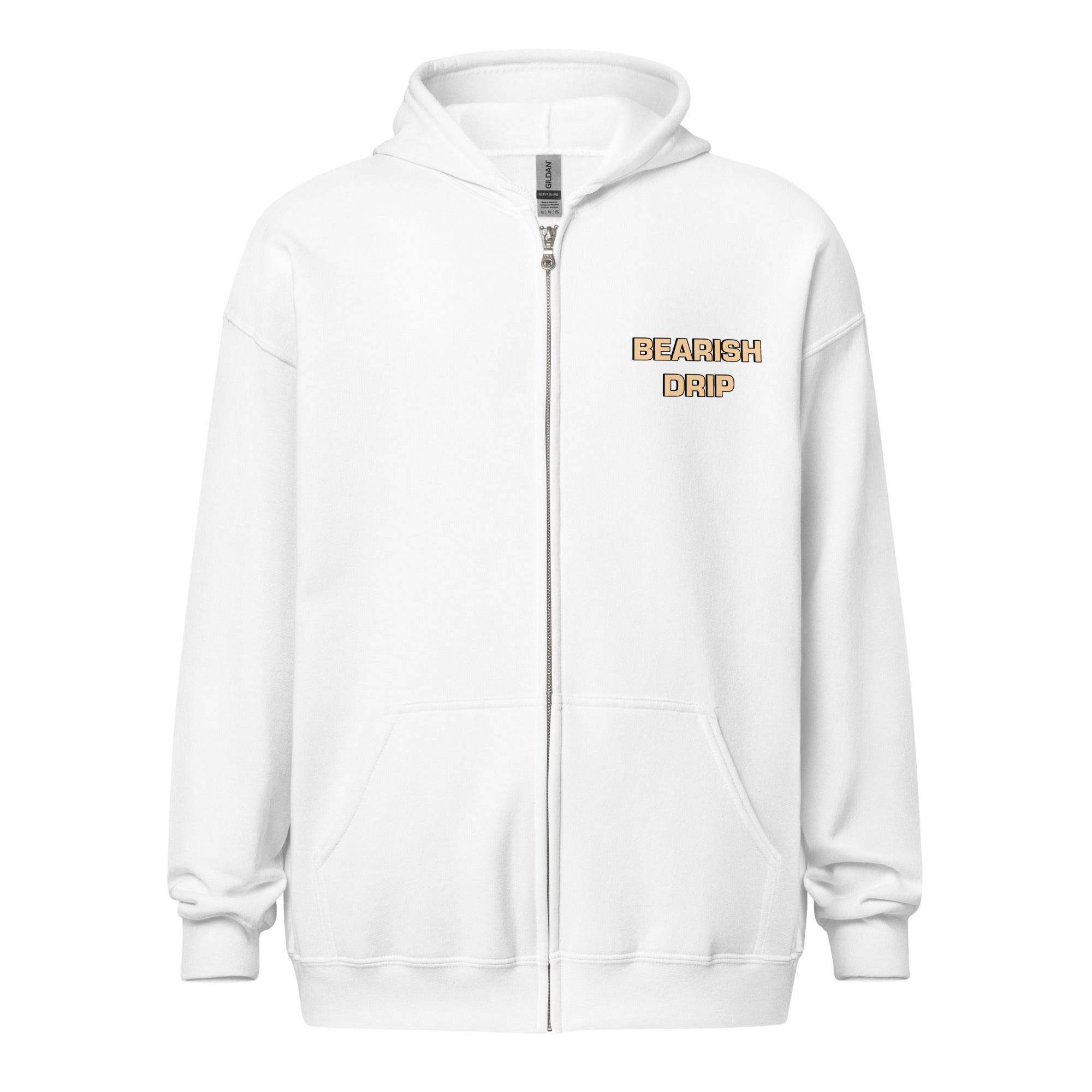 Stylish Bearish Zip Up Hoodie - InvestmenTees