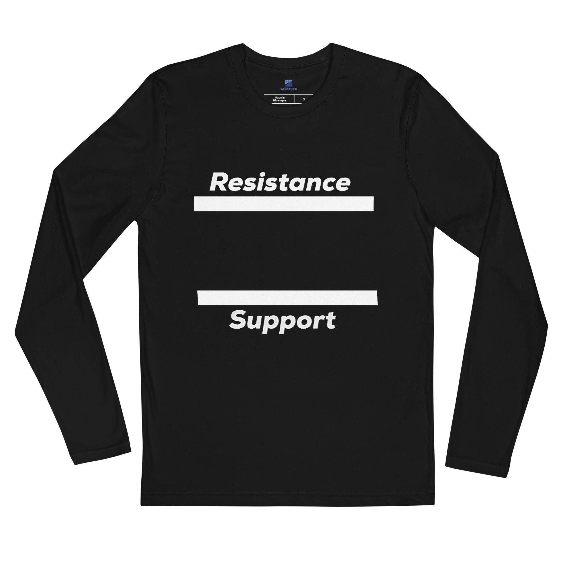 Support & Resistance Long Sleeve T-Shirt - InvestmenTees